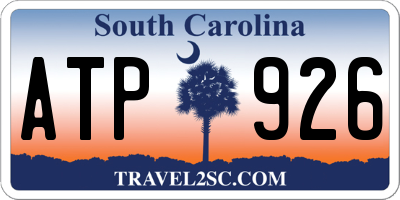 SC license plate ATP926