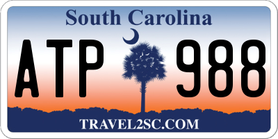 SC license plate ATP988