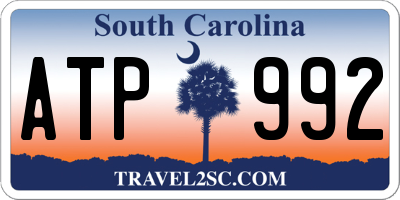 SC license plate ATP992