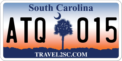 SC license plate ATQ015