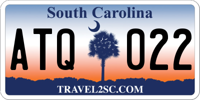 SC license plate ATQ022