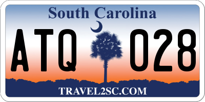SC license plate ATQ028