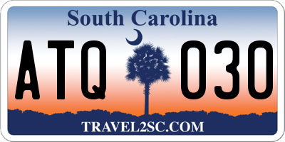 SC license plate ATQ030