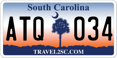 SC license plate ATQ034