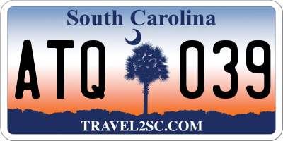 SC license plate ATQ039