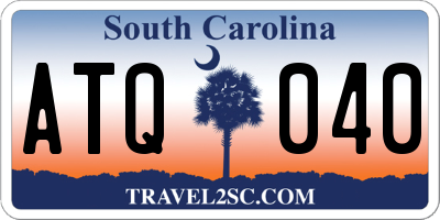 SC license plate ATQ040
