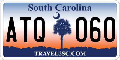SC license plate ATQ060