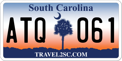 SC license plate ATQ061