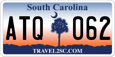 SC license plate ATQ062