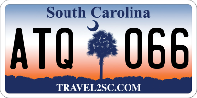 SC license plate ATQ066