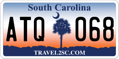 SC license plate ATQ068