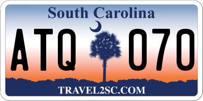 SC license plate ATQ070