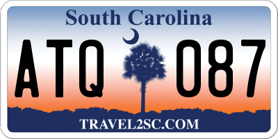 SC license plate ATQ087
