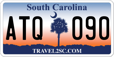 SC license plate ATQ090