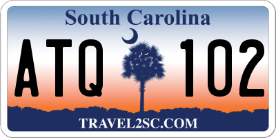 SC license plate ATQ102