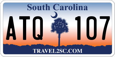 SC license plate ATQ107