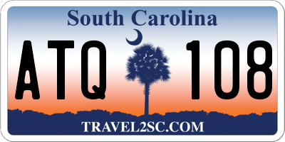 SC license plate ATQ108