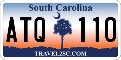 SC license plate ATQ110