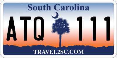 SC license plate ATQ111