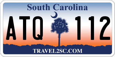SC license plate ATQ112