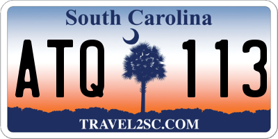 SC license plate ATQ113