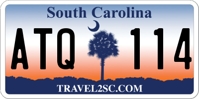 SC license plate ATQ114