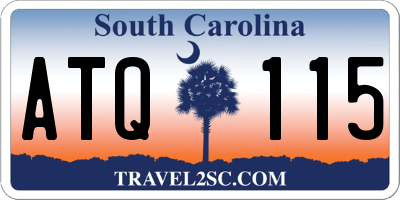 SC license plate ATQ115
