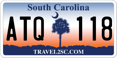 SC license plate ATQ118