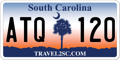 SC license plate ATQ120