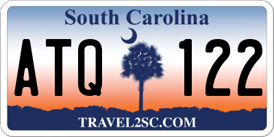 SC license plate ATQ122