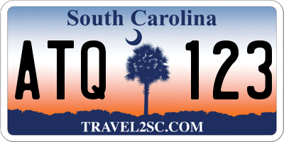 SC license plate ATQ123