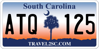 SC license plate ATQ125