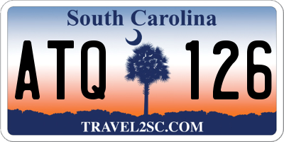 SC license plate ATQ126