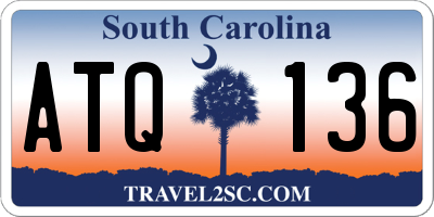 SC license plate ATQ136