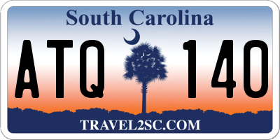 SC license plate ATQ140