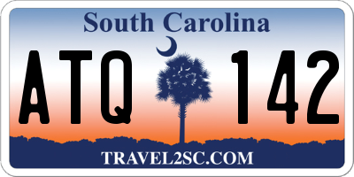 SC license plate ATQ142
