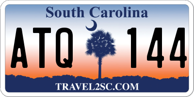 SC license plate ATQ144