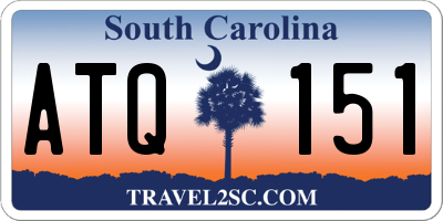 SC license plate ATQ151