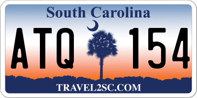 SC license plate ATQ154