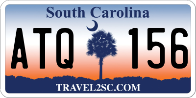 SC license plate ATQ156