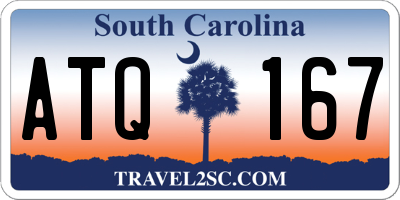 SC license plate ATQ167