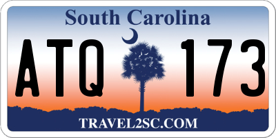 SC license plate ATQ173