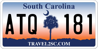 SC license plate ATQ181