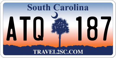 SC license plate ATQ187
