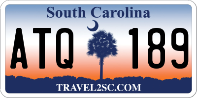 SC license plate ATQ189
