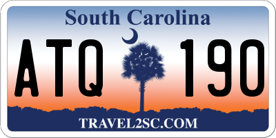 SC license plate ATQ190