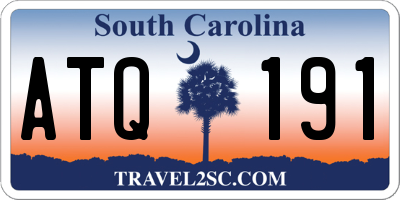 SC license plate ATQ191