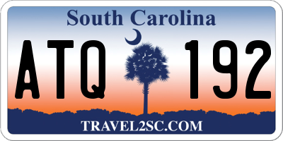 SC license plate ATQ192