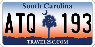 SC license plate ATQ193