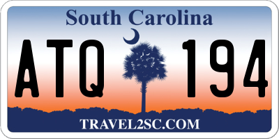 SC license plate ATQ194